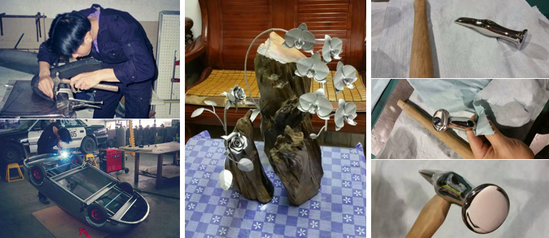 黄建铭在大学时的艺术钣金作品 黄建铭在大学时的艺术钣金作品