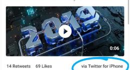 华为官方Twitter用iPhone发新年祝福推文 被网友截图流传