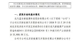 北汽蓝谷：子公司收到政府补助3.7亿元