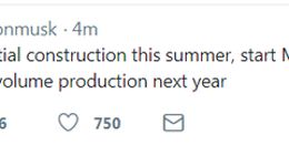 马斯克：上海工厂今夏完成初步建造 年底生产Model 3