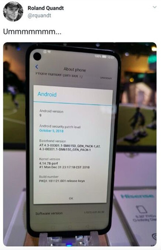 CES 2019：海信推出挖孔屏手机 搭载骁龙675处理器_副本