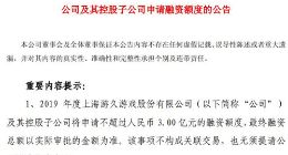 游久游戏及其控股子公司拟申请融资额度 一名董事对议案投反对票