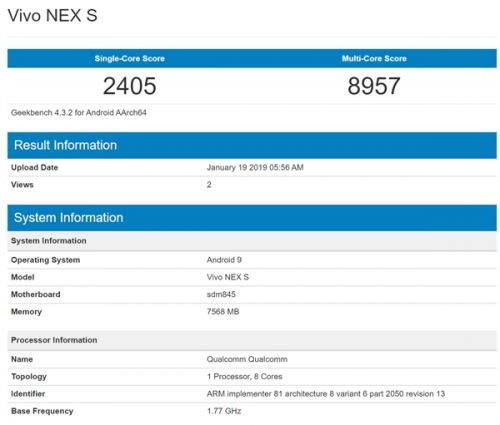 三星Exynos 9820现身跑分网站：多核成绩甚至不及骁龙845
