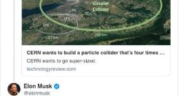 马斯克：或为粒子加速器挖掘新隧道 节省几十亿欧元