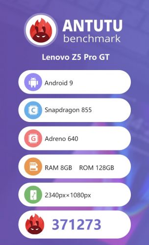麒麟980感受下 联想Z5 Pro GT 855版现身安兔兔：跑分高达37万