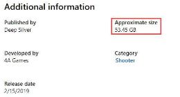 《地铁：离去》容量大小公布 是《生化2：重制版》两倍