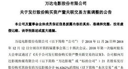 万达电影调整重组方案 拟105亿元收购万达影视95.8%股权