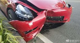 因提速太快 特斯拉Model 3中国发生首撞事故