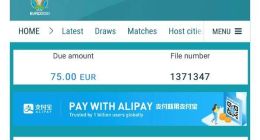 欧洲杯能用支付宝购票了！欧足联官网正式上线支付宝