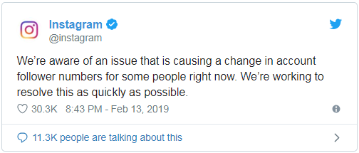 Instagram在Twitter上的声明