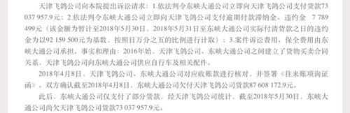 ofo与天津飞鸽纠纷判决书公开 前者将偿还货款及违约金8千余万2_副本
