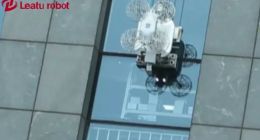 外墙清洗机器人现身多幢大楼，清洗前后泾渭分明！