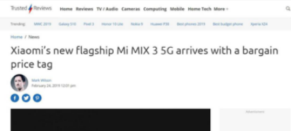 路透社、《连线》等全球媒体盛赞：小米把5G带给更多普通消费者487