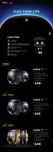 柔性屏新物种努比亚α发布：支持语音通话