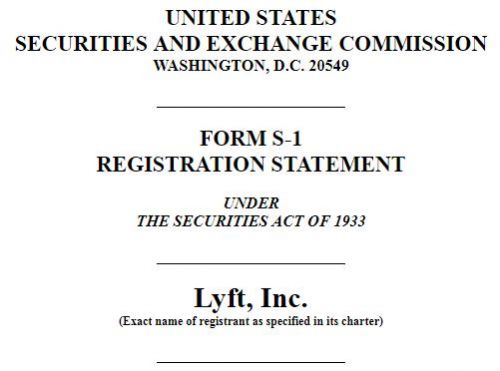 Lyft上市文件截图