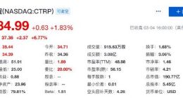 携程第四季度净亏损1.76亿美元 同比转亏