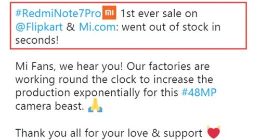 红米Note 7 Pro印度首发售罄 高性价比主摄采用索尼IMX586