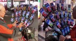 你大爷还是你大爷：70岁大爷同时用21部手机玩宝可梦