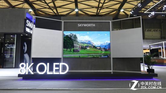 OLED阵营有很多8K展示,但因为价格或技术因素,投入市场需要时间!
