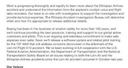 波音CEO公开信：安全一直是波音的核心