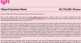 美国打车应用Lyft更新IPO申报文件：发行价区间为62至68美元