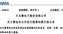 深天马A：正在筹划非公开发行股票事项