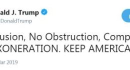 特朗普回应通俄门 调查结果显示无罪