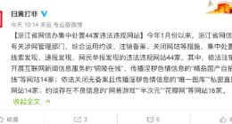 浙江网信办处置44家违规网站 包含网易游戏、花瓣网等