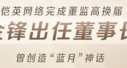 恺英网络王悦失联 贪玩蓝月金峰接任