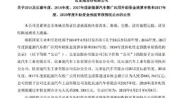 比亚迪过去两年补助资金预拨通过审核金额为20亿元