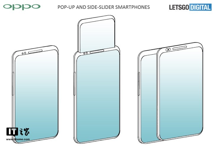 OPPO手机离奇设计曝光:上弹、侧弹出式屏幕