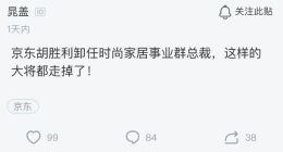 胡胜利卸任时尚家居事业群总裁？京东：核心高管轮岗