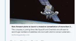 亚马逊筹划卫星互联网服务 马斯克@贝佐斯：抄袭