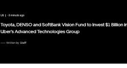 Uber自动驾驶部门获10亿美元融资 估值达72.5亿美元