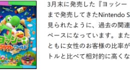 《耀西》女性玩家占比高 《宝可梦：剑/盾》重便携性