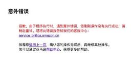 亚马逊中国官网出现“意外错误” 官方回应：技术部正在处理