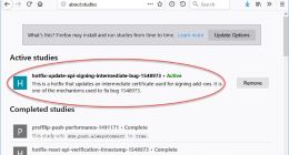 Firefox火狐浏览器已推送“插件失效”证书修复补丁