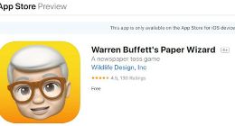 苹果推出十年来首款游戏 “股神”巴菲特担任游戏主角