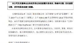 乐视网：5月10日将举行业绩说明会 公司董事长刘淑青等出席