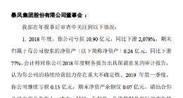 深交所对暴风下发年报问询函：要求量化分析2018年度大额亏损原因