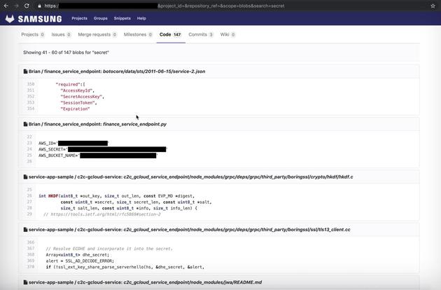 部分泄露代码截图