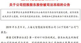 大智慧：公司控股股东张长虹所持股份被司法冻结