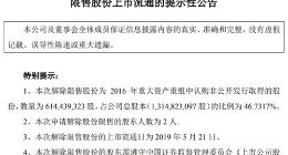 完美世界逾6亿解除限售股份明日上市流通 占总股本46.73%