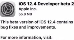 iOS 12.4 beta 2今天发布，iOS 13两周后来
