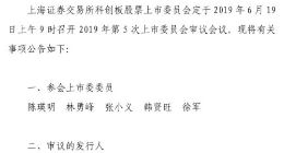 科创板上市委审议会议加速 6月19日审议5家