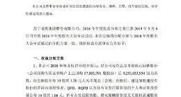 苏宁易购公布2018年分红方案：每10股派1.2元