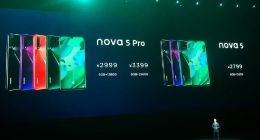 华为发布nova5系列新品：4800万像素AI四摄 2799元起