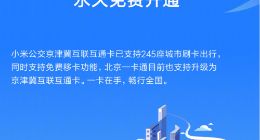 小米公交京津翼互联互通卡永久免费开通