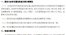 格力2018年度权益分派方案出炉：每10股派15元