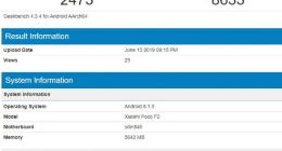 小米POCO F2现身GeekBench：骁龙845+水滴屏+安卓8.1